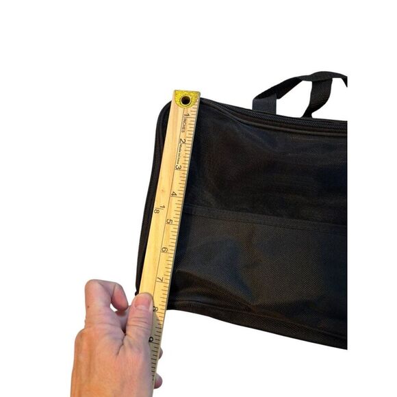 Modella Black Travel Organizer Bag With Zipper Pockets & Handle - Picture 7 of 9